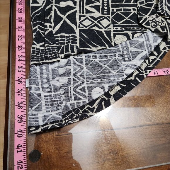 Lularoe Dress Womens XXS Black Carly Swing Aztec Geometric Tribal High Low - Picture 8 of 11